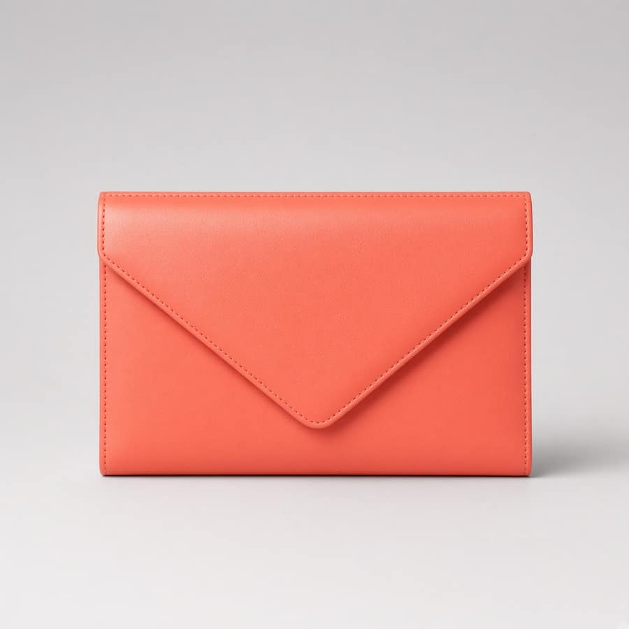 Coral Envelope Purse